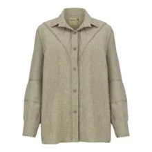 شومیز آستین بلند زنانه السانا مدل راشیدا کد 216419 رنگ سدری