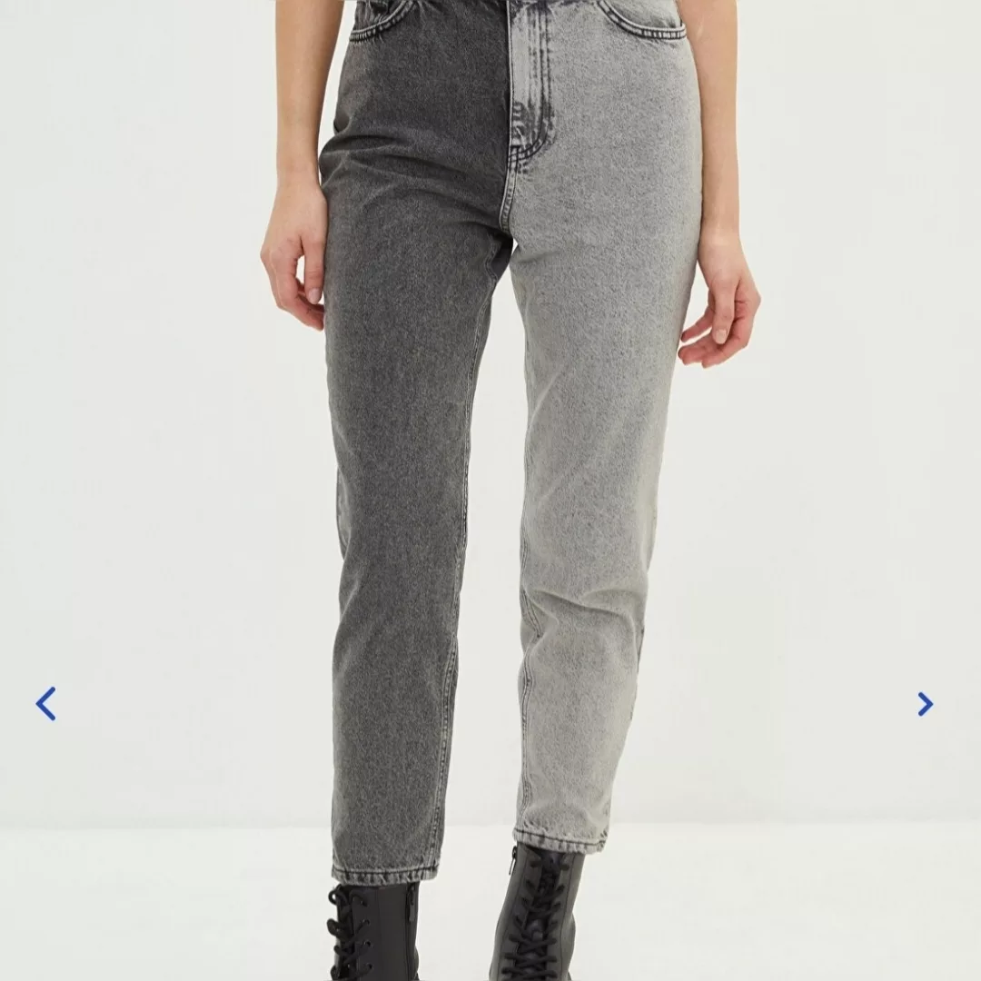 شلوار جین زنانه ال سی وایکیکی مدل اسلیم افکت مام استایل