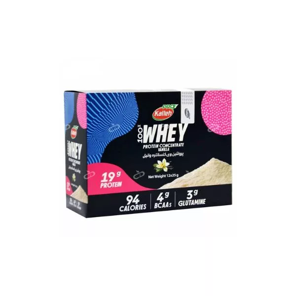 پروتئین وی با طعم وانیل کاله پرو - 25 گرم بسته 12 عددی