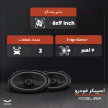 اسپیکر خودرو مدل 6969 بسته 2 عددی