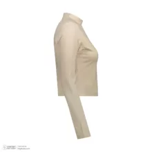 کراپ تیشرت آستین بلند زنانه کانتکس مدل 203 رنگ کرم