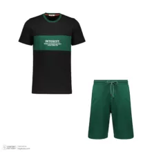 ست تی شرت و شلوارک مردانه مادر مدل Harry رنگ سبز