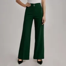 شلوار زنانه هاوین مدل 319 نیم بگ مازراتی رنگ سبز