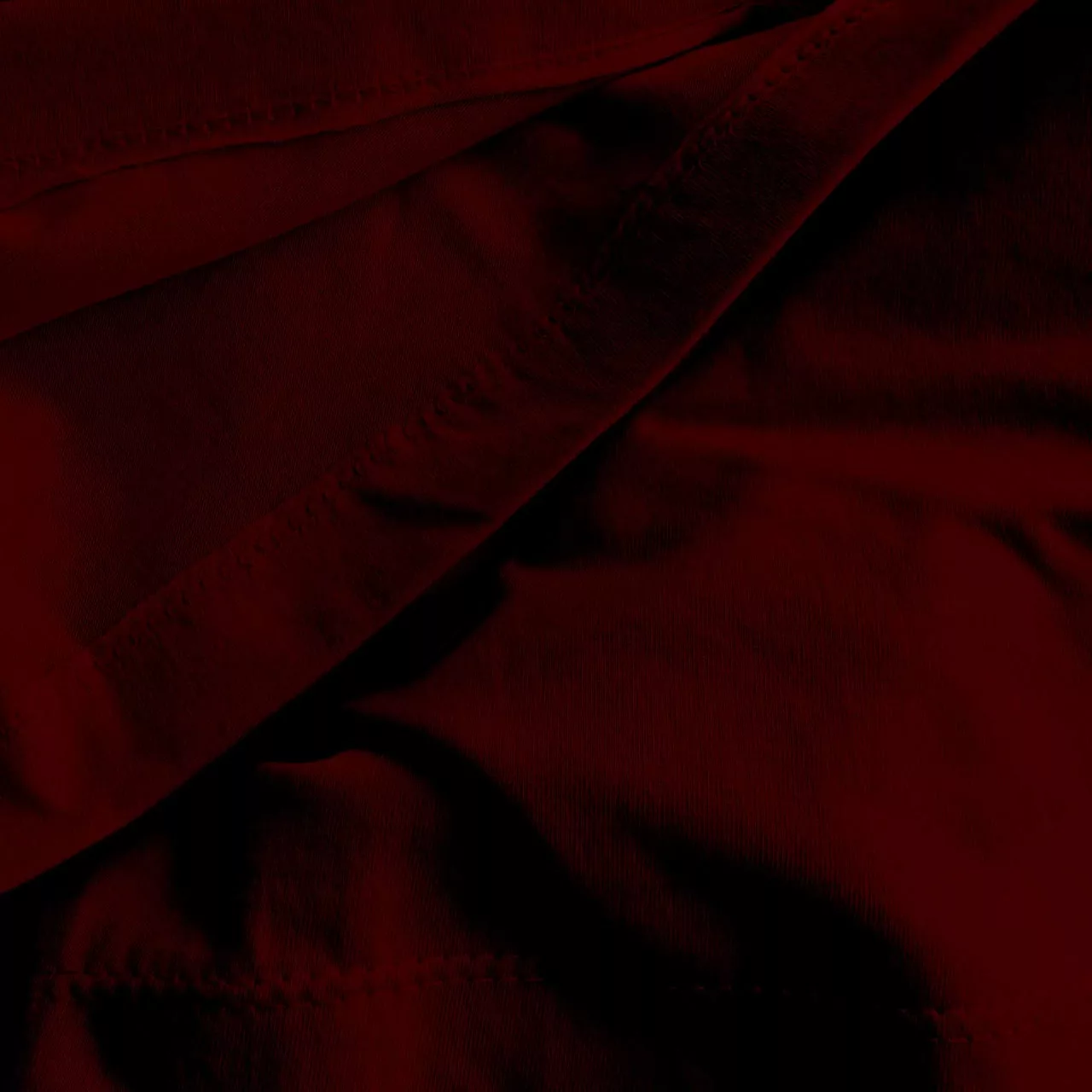 تی شرت لانگ زنانه مدل استیکر خوابیده رنگ زرشکی