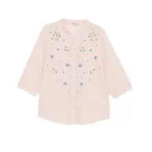 شومیز آستین سه ربع یقه هفت زنانه ال سی وایکیکی مدل Floral۶۵ رنگ صورتی روشن