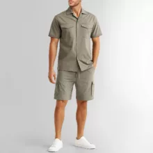 ست پیراهن و شلوارک مردانه کانتکس مدل 249016631 رنگ زیتونی