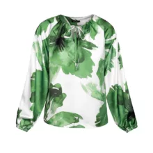 بلوز آستین بلند یقه هفت زنانه مدل SB-SS-304461 رنگ سبز