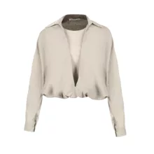 بلوز آستین بلند زنانه سرژه مدل 204646 رنگ کرم