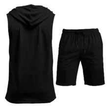 ست تاپ و شلوارک مردانه مدل 14020921a رنگ مشکی