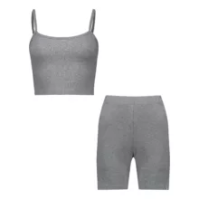 ست نیم تنه و شلوارک زنانه ایزی دو مدل 0176