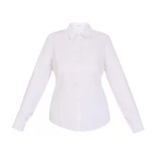 شومیز آستین بلند یقه برگردان زنانه مدل درنا 0002 رنگ سفید