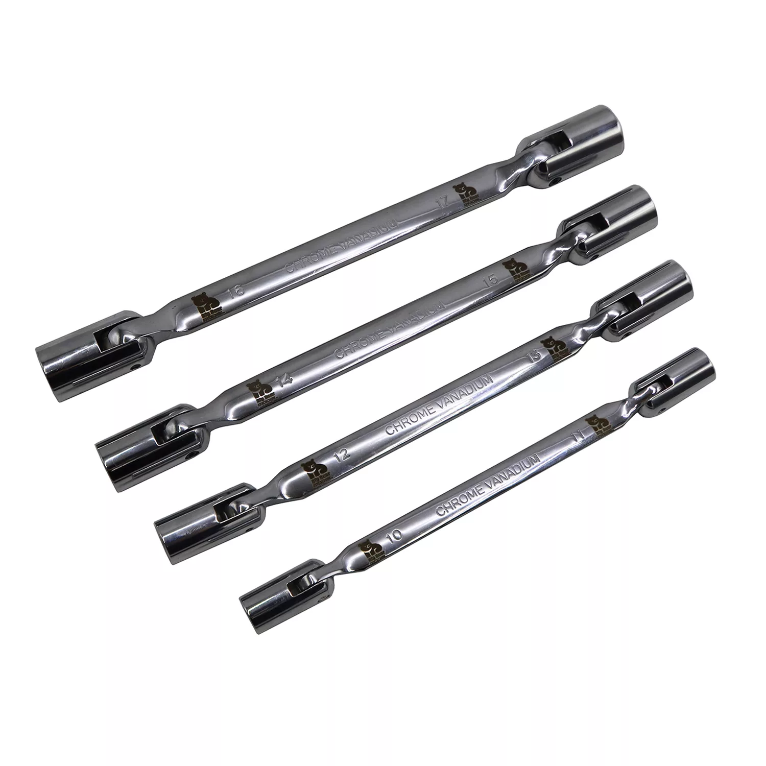 آچار دو سر بکس مدل بیگ بر کد YP-LOLAEI-12PAR-1017 سایز 10-17 میلیمتر مجموعه 4 عددی