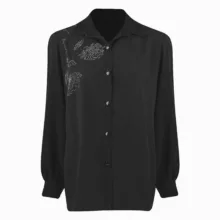 شومیز آستین بلند زنانه مدل نگین دار M