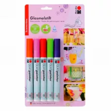 ماژیک‌ رنگ آمیزی مارابو مدل Glasmalstift بسته 5 عددی