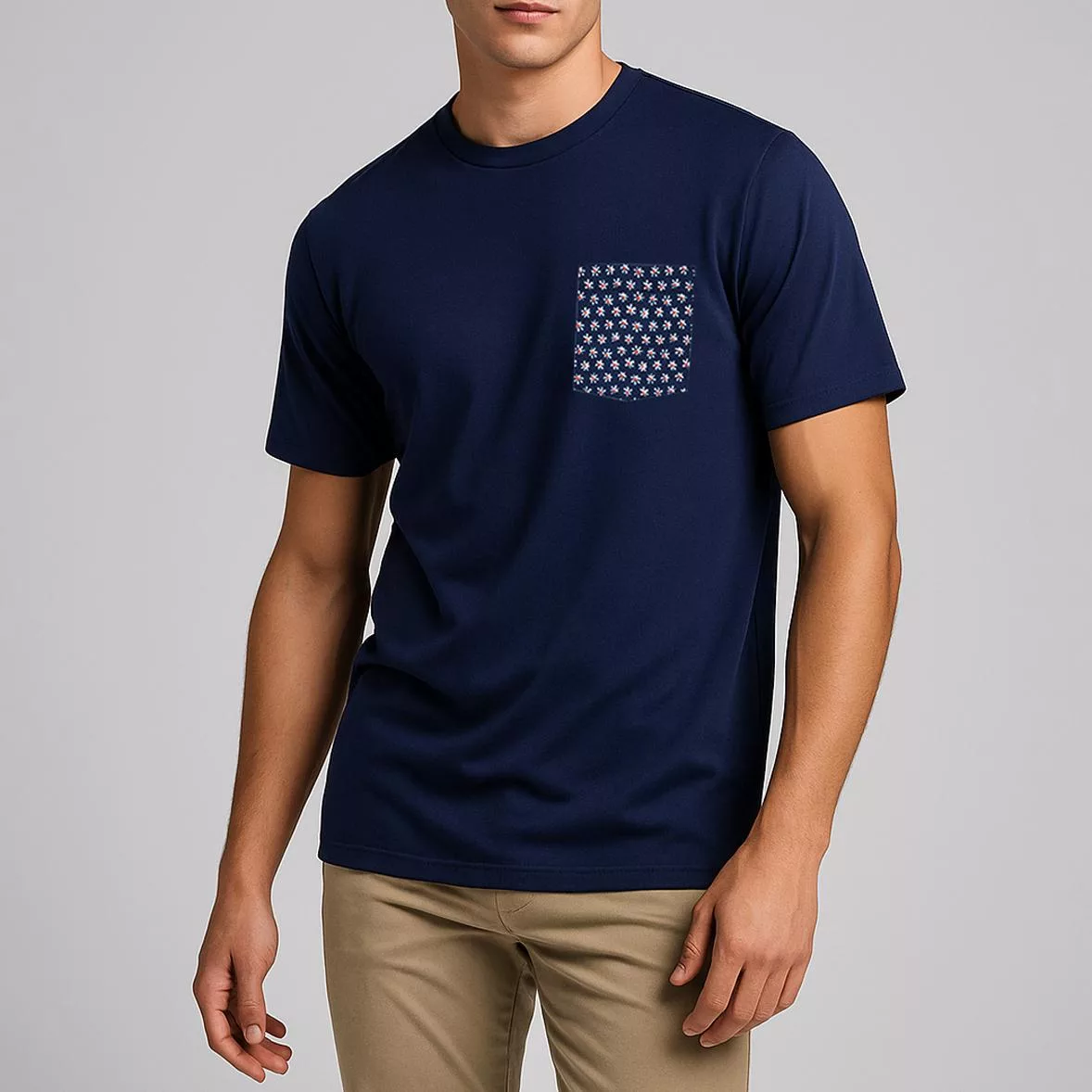 تی شرت آستین کوتاه مردانه رانژ مدل جیب دار کد 22RA02D05M-2451-01