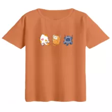 تی‌شرت  اورسایز آستین کوتاه زنانه مدل باکسی طرح گربه های آویز رنگ گلبهی