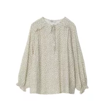 بلوز آستین بلند یقه گرد زنانه ال سی وایکیکی مدل Trtr125 رنگ زیتونی