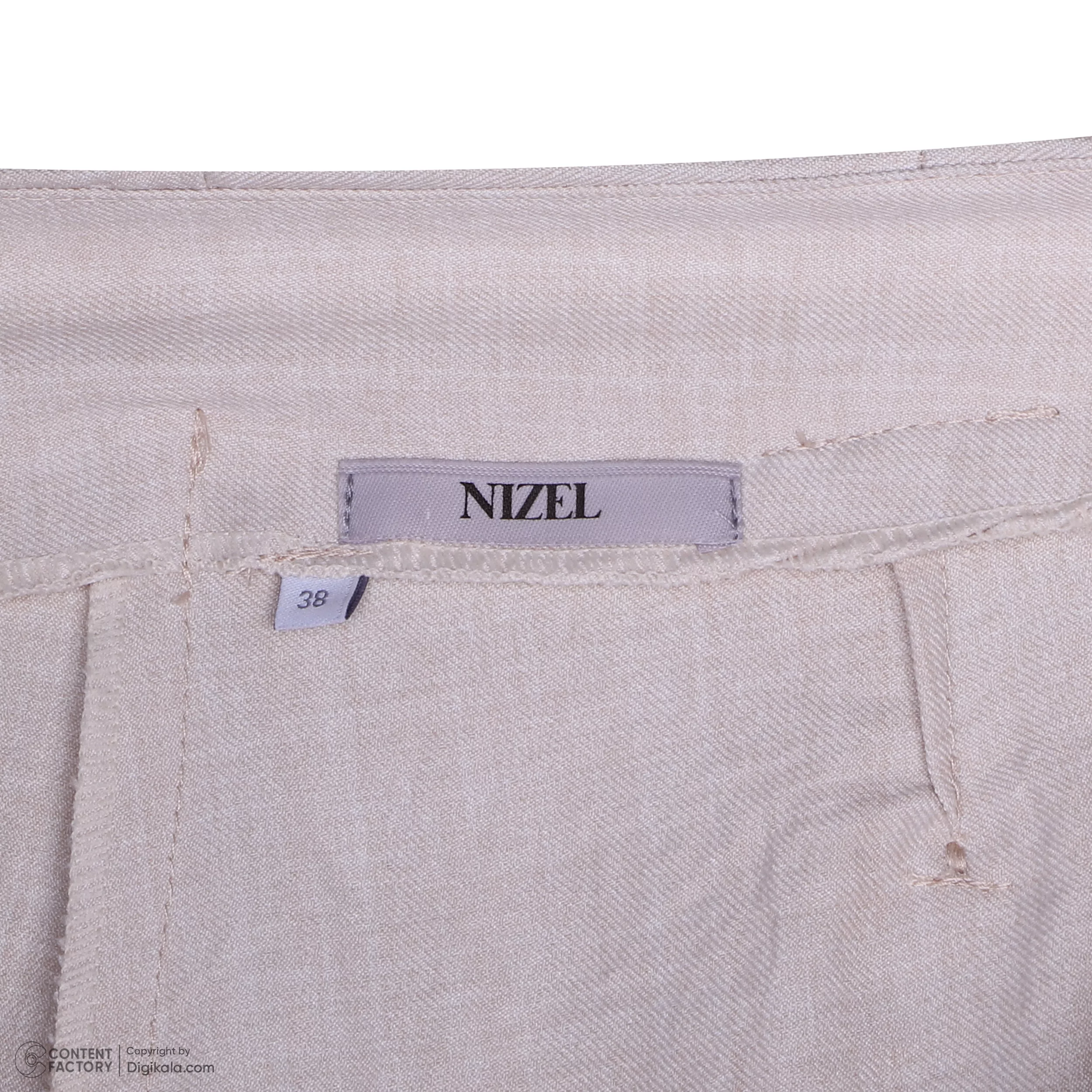 شلوار آزاد زنانه نیزل مدل 638 رنگ کرم