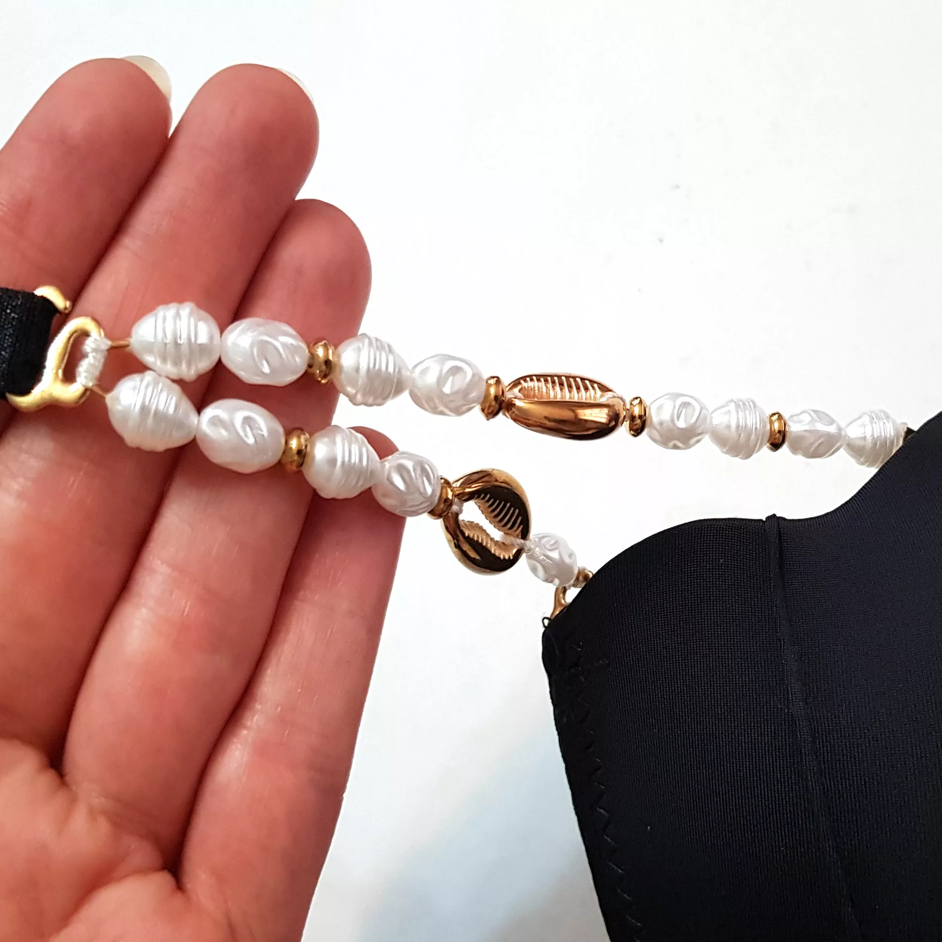 سوتین فنردار زنانه ماییلدا مدل مرواریدی کد 5307 رنگ مشکی