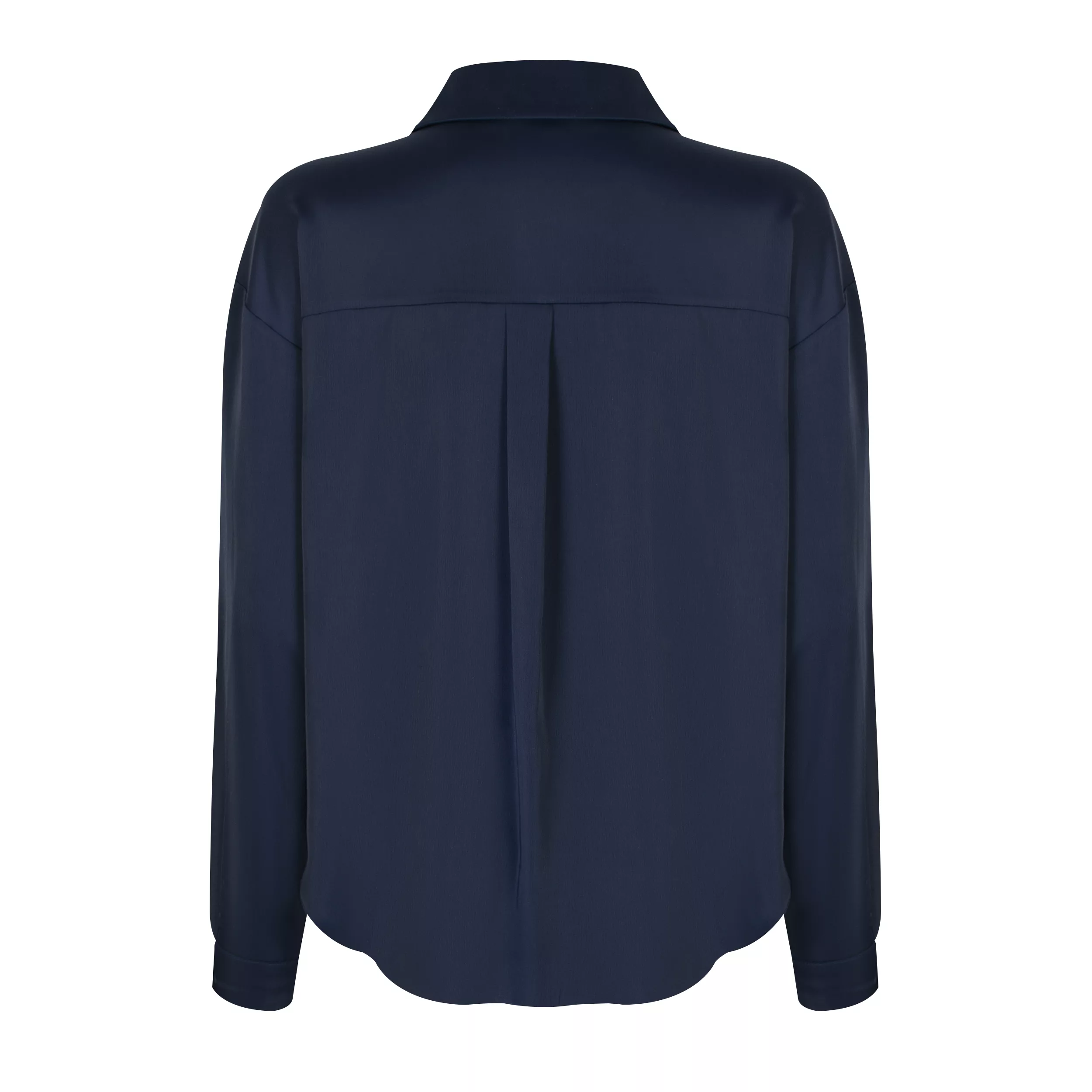 شومیز آستین بلند یقه برگردان زنانه جی تی هوگرو مدل 34142245503 رنگ سرمه‌ای