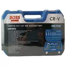 آچار بکس صنعتی باس مدل BS-108PCS مجموعه 108 عددی