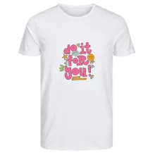 تی‌شرت آستین کوتاه زنانه طرح Do It For You رنگ سفید