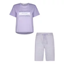 ست تی شرت و شلوارک زنانه لوینت  مدل پاستیلی