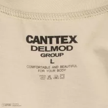 کراپ تیشرت آستین بلند زنانه کانتکس مدل 203 رنگ کرم