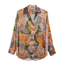 شومیز آستین بلند زنانه مدل  ساتن