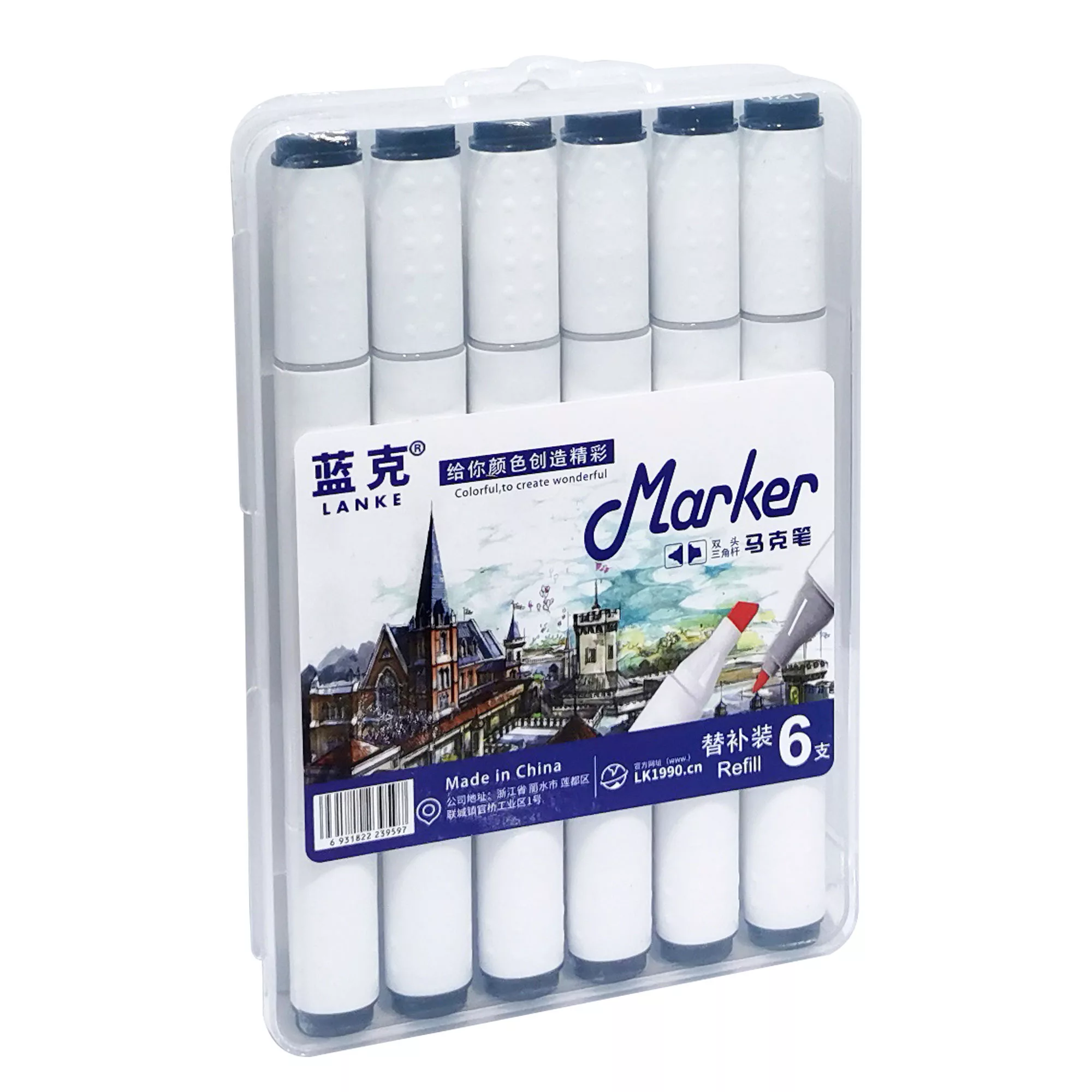 ماژیک راندو لانک مدل SKIN کد GMM909 مجموعه 12 عددی