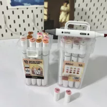 ماژیک راندو بیسیک مدل Brush طرح طیف پوست به همراه دفتر بسته 13 عددی