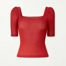 بلوز آستین کوتاه یقه خشتی زنانه هپی نس ایستانبول مدل LGT0028