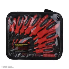 پیچ گوشتی عایق و فازمتر روکی مدل 7653 مجموعه 10 عددی