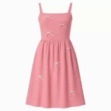 پیراهن یقه دکلته زنانه مدل آلیس رنگ صورتی