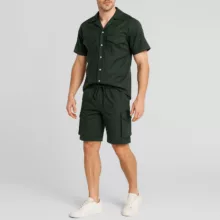 ست پیراهن و شلوارک مردانه کانتکس مدل 249016623 رنگ سبز