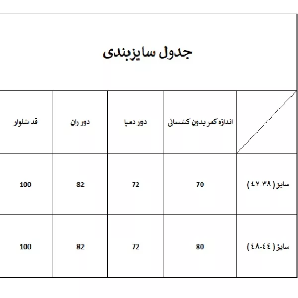 شلوار آزاد زنانه ترسه به نگار مدل ساده کد 5210