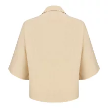 شومیز آستین سه ربع یقه برگردان زنانه السانا مدل سارال کد 224108 رنگ کرم