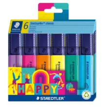 ماژیک علامت گذار استدلر مدل HAPPY مجموعه 6 عددی