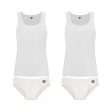 ست شورت و زیرپوش مردانه برهان تن پوش کد 001 بسته 2 عددی