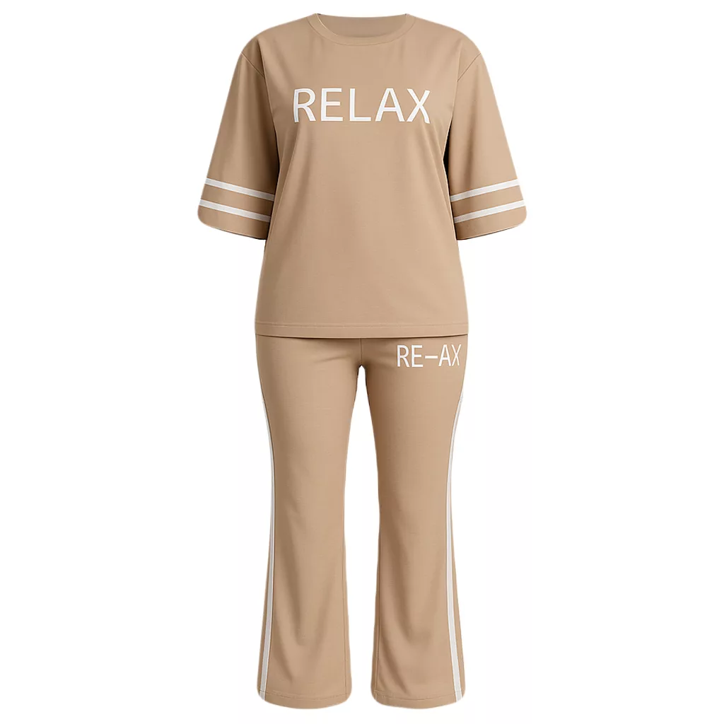 ست تی شرت آستین کوتاه و شلوار راحتی زنانه مدل صوفیا کد 05