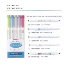 ماژیک علامت گذار دو سر زبرا مدل MILDLINER طرح Cool and Refined Colors بسته 5 عددی