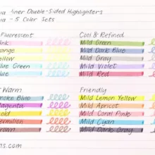 ماژیک علامت گذار دو سر زبرا مدل Mildliner طرح Friendly Colors بسته 5 عددی