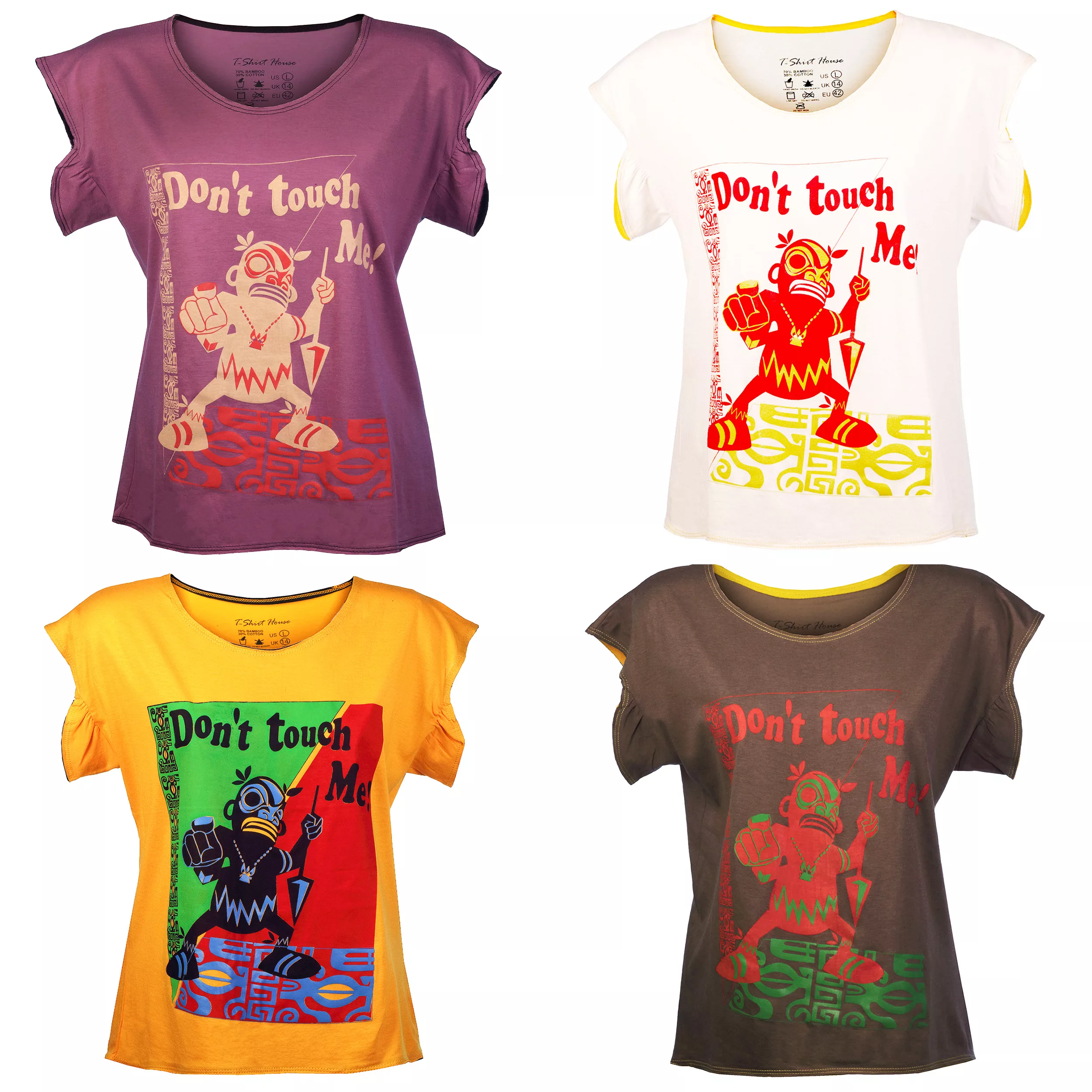 تی شرت آستین کوتاه زنانه مدل NM008 مجموعه 4 عددی