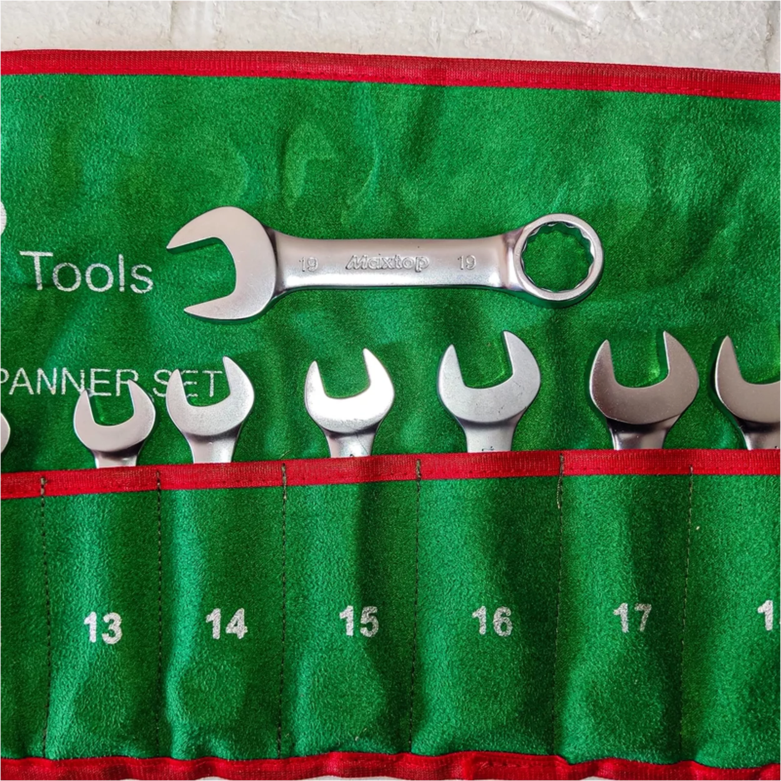 آچار یکسر تخت و یکسر رینگی مکس تاپ مدل MAX-011 مجموعه 11 عددی
