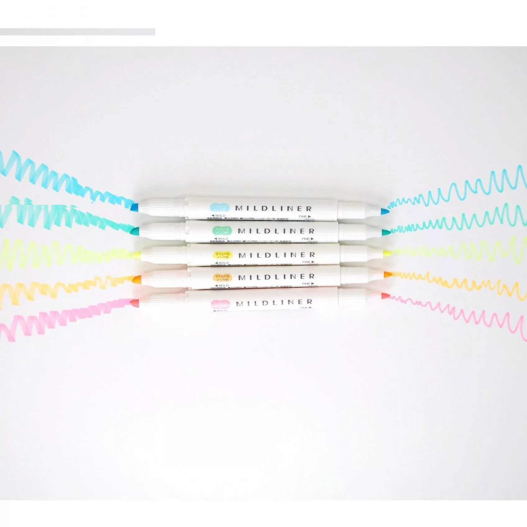 ماژیک علامت گذار دو سر زبرا مدل Mildliner بسته 5 عددی