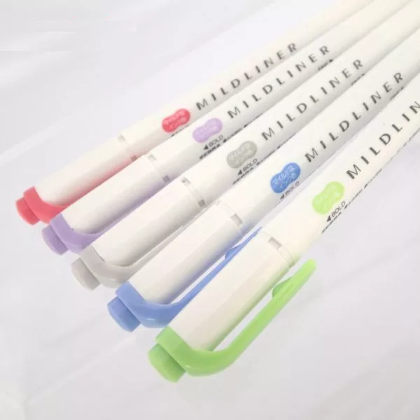 ماژیک علامت گذار دو سر زبرا مدل MILDLINER طرح Cool and Refined Colors بسته 5 عددی