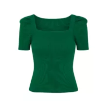 بلوز آستین کوتاه یقه خشتی زنانه هپی نس ایستانبول مدل LGT0028Y