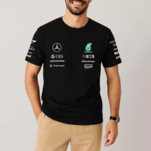 تی شرت آستین کوتاه مردانه طرح بنز ریسینگ کد T-MBAMG-B