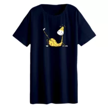 تی شرت لانگ آستین کوتاه  زنانه مدل زرافه کد 3 رنگ سرمه ای