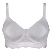 سوتین زنانه پانیذ مدل ساتن فنردار کد 22206 رنگ سفید